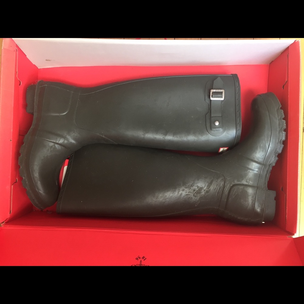 Hunter Original Tall Rain Boots Dark Olive